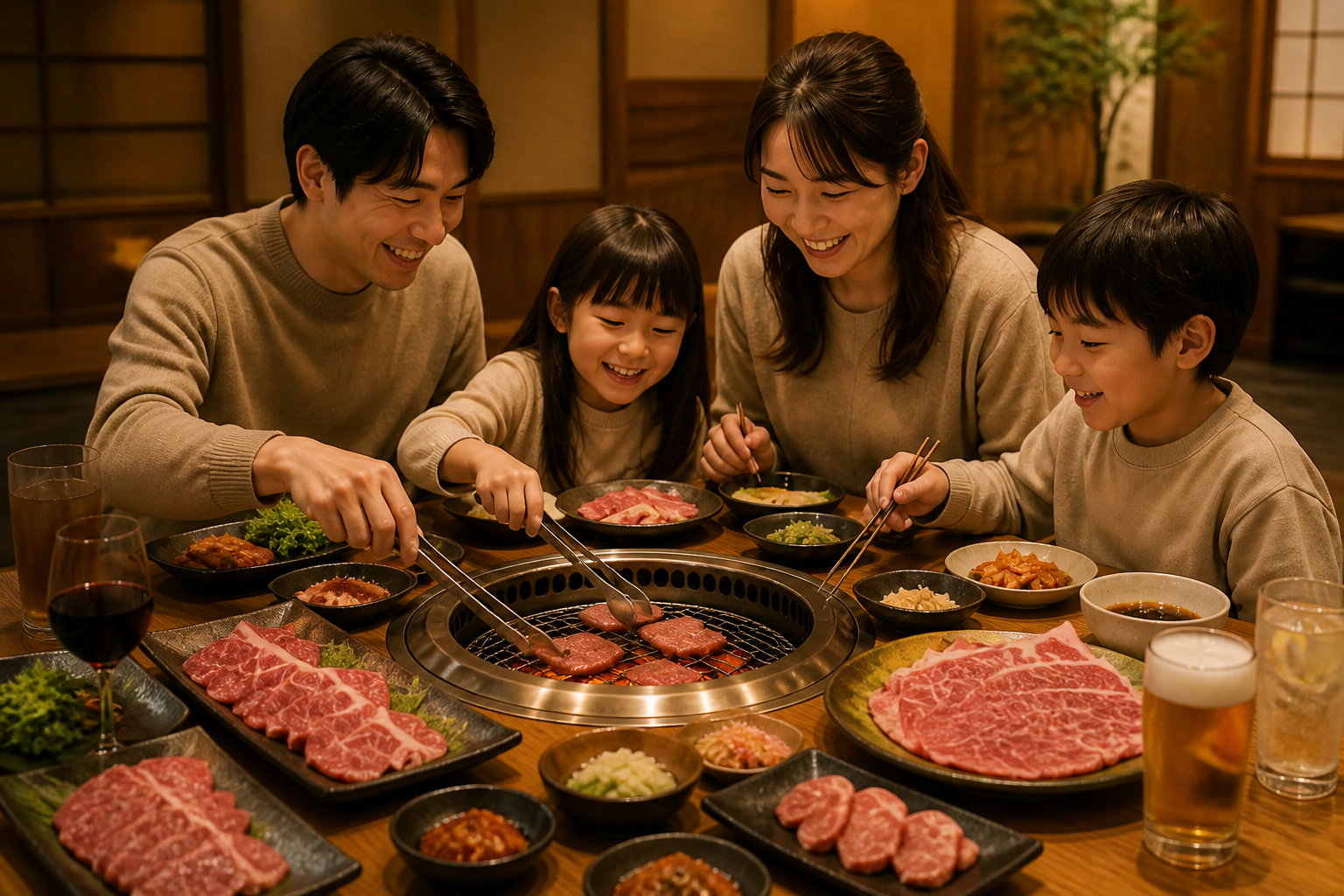 炭火焼肉 木々の雰囲気を伝えるビジュアル